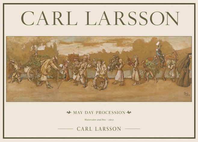 Carl Larsson May Day Procession No1 - Poszter