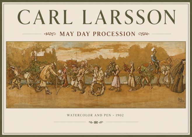 Carl Larsson May Day Procession No3 - Poszter