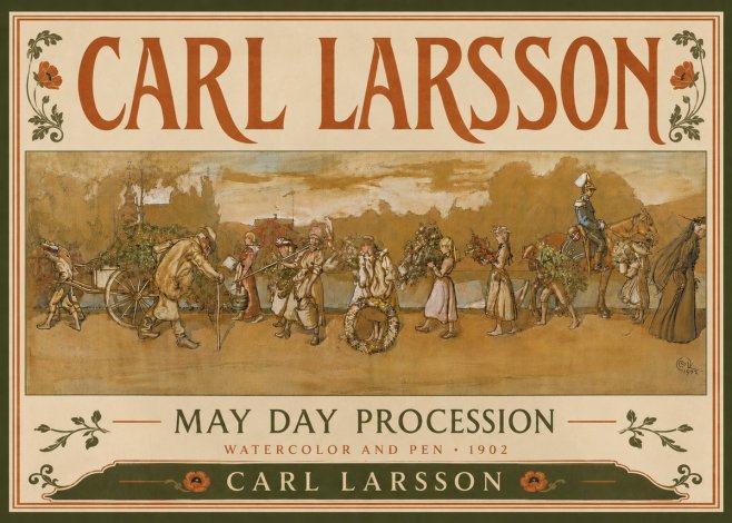 Carl Larsson May Day Procession No6 - Poszter
