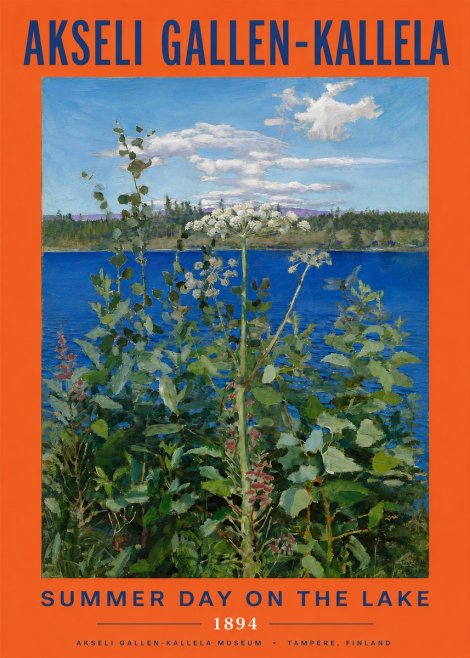 Akseli Gallen-Kallela Summer Day on the Lake No2 - Poszter