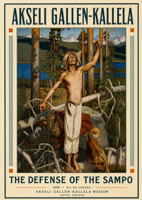 Akseli Gallen-Kallela The Defense of the Sampo No4 - Poszter