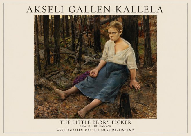 Akseli Gallen-Kallela The Little Berry Picker No1 - Poszter
