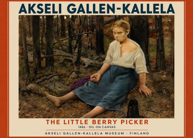 Akseli Gallen-Kallela The Little Berry Picker No2 - Poszter