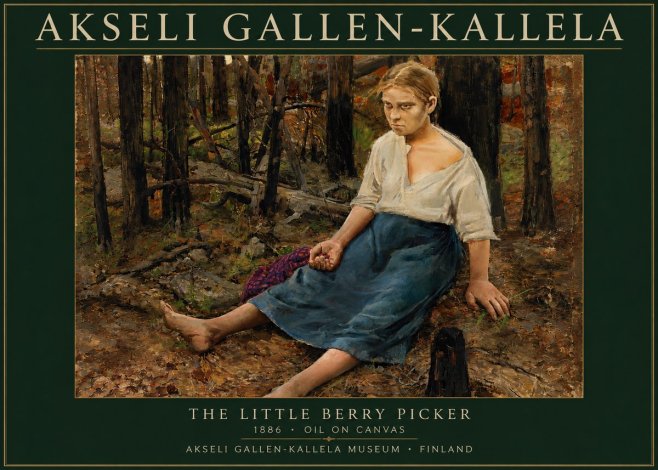Akseli Gallen-Kallela The Little Berry Picker No3 - Poszter