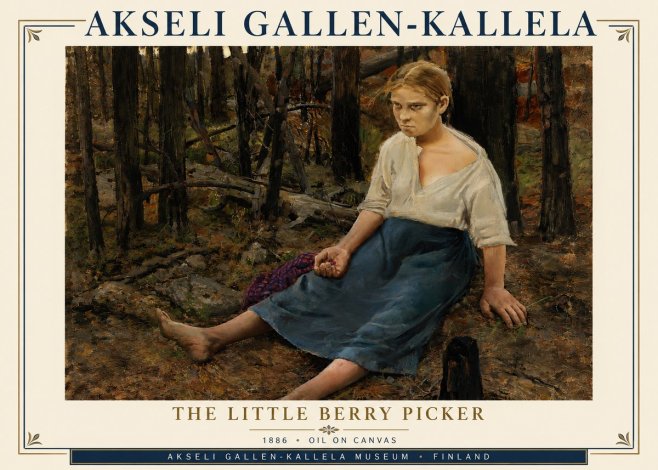 Akseli Gallen-Kallela The Little Berry Picker No4 - Poszter