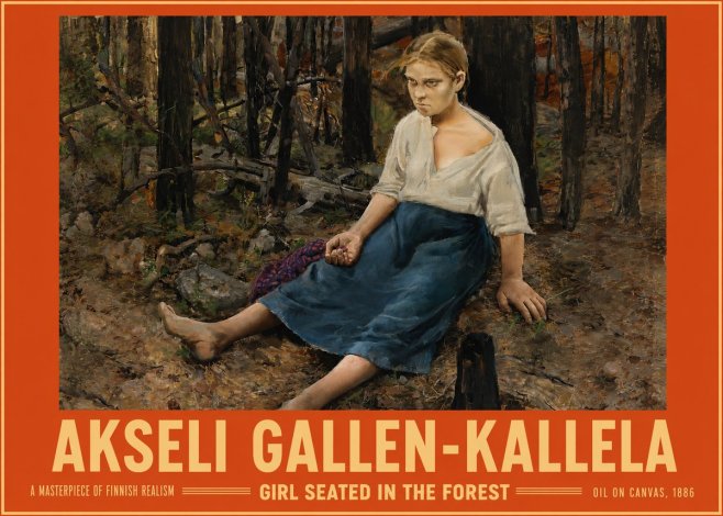 Akseli Gallen-Kallela The Little Berry Picker No6 - Poszter