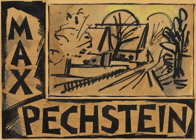 Max Pechstein Abstract Village Landscape No6 - Poszter