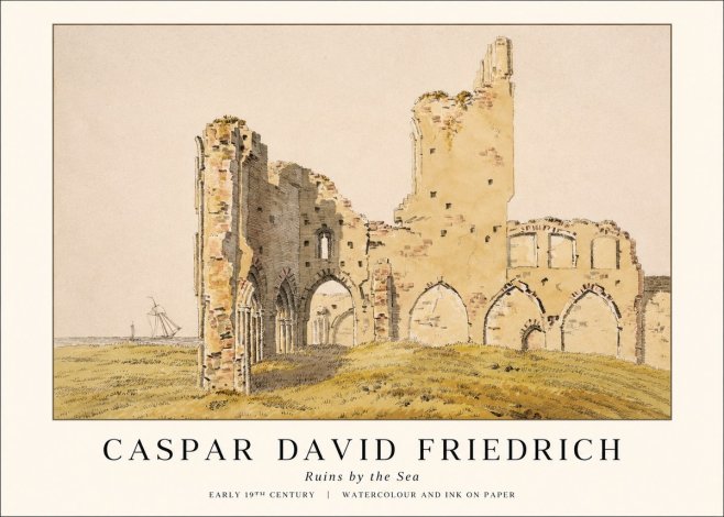 Caspar David Friedrich Ruins by the Sea No1 - Poszter