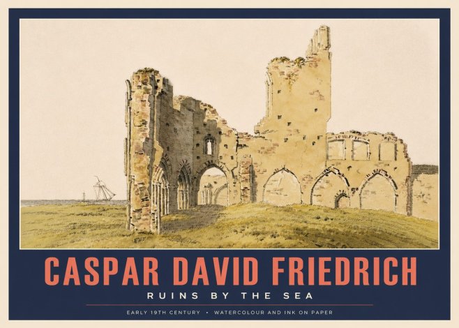 Caspar David Friedrich Ruins by the Sea No3 - Poszter