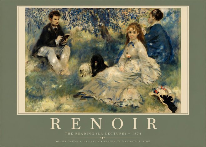Renoir The Reading (La Lecture) No3 - Poszter