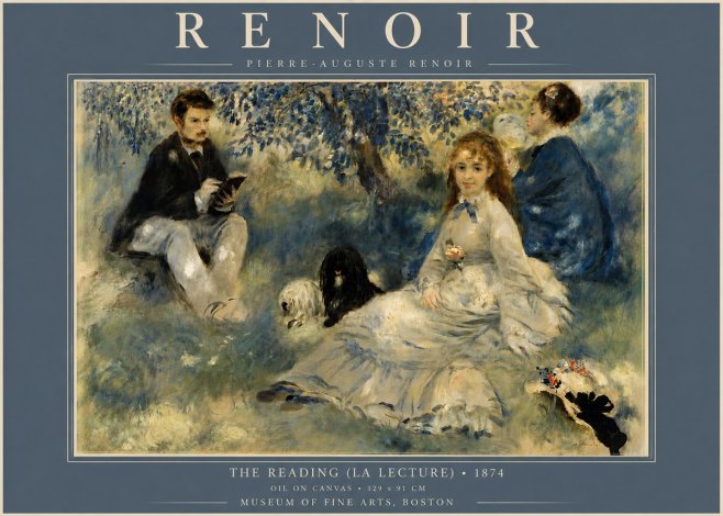 Renoir The Reading (La Lecture) No5 - Poszter