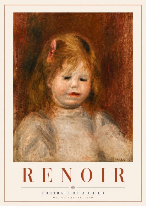 Renoir Portrait of a Child I No5 - Poszter