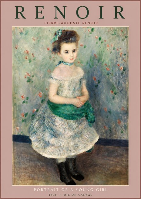 Renoir Portrait of a Young Girl I No2 - Poszter