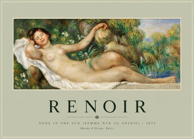 Renoir Nude in the Sun (Femme Nue Au Soleil) No2 - Poszter