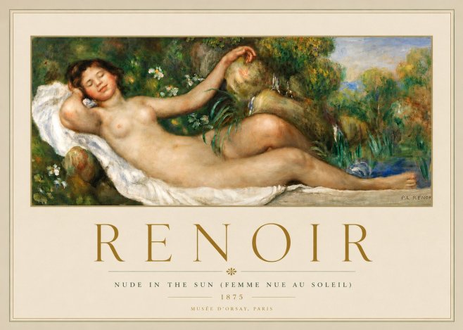 Renoir Nude in the Sun (Femme Nue Au Soleil) No6 - Poszter