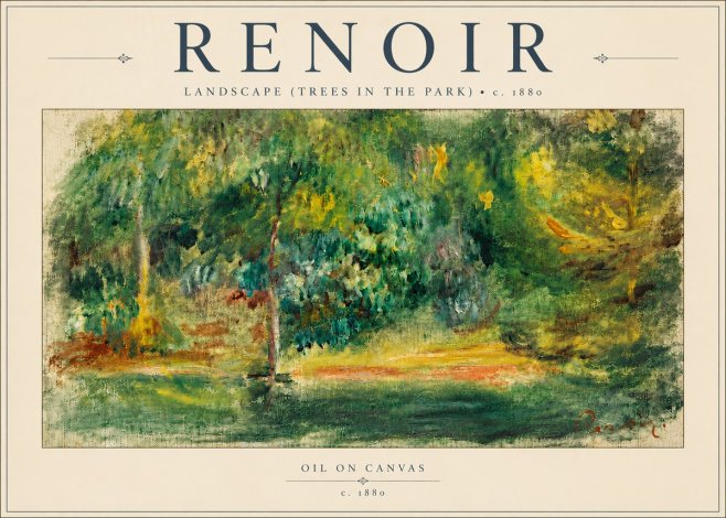 Renoir Landscape (Trees in the Park) No6 - Poszter
