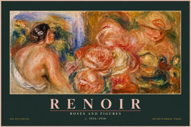 Renoir Roses and Figures No5 - Poszter