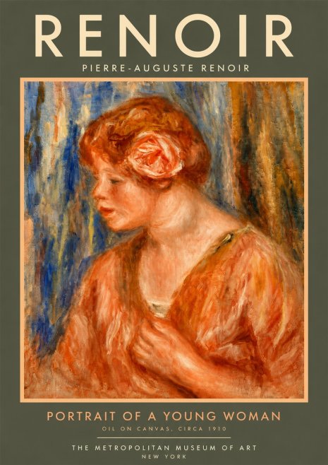 Renoir Portrait of a Young Woman No6 - Poszter