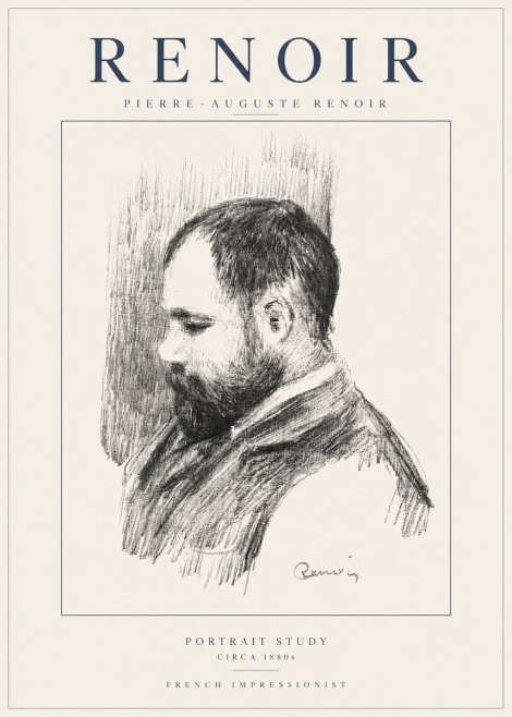 Renoir Portrait Study I No4 - Poszter