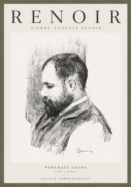 Renoir Portrait Study I No5 - Poszter