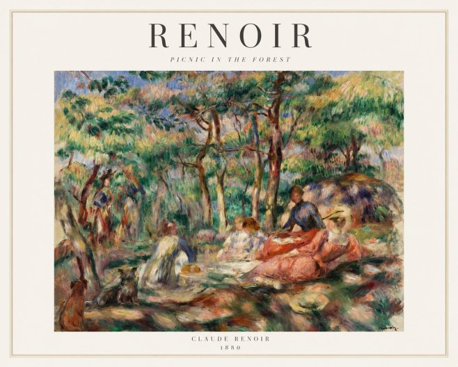 Renoir Picnic in the Forest No1 - Poszter