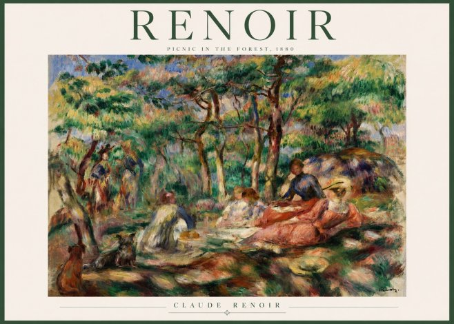 Renoir Picnic in the Forest No3 - Poszter