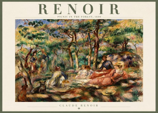 Renoir Picnic in the Forest No4 - Poszter
