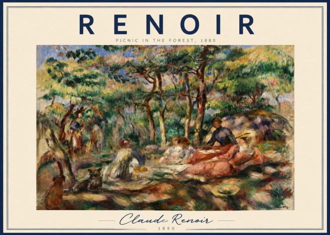 Renoir Picnic in the Forest No5 - Poszter