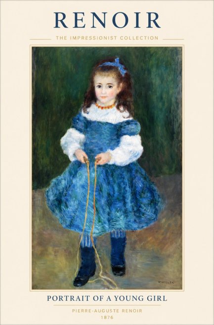 Renoir Portrait of a Young Girl III No1 - Poszter