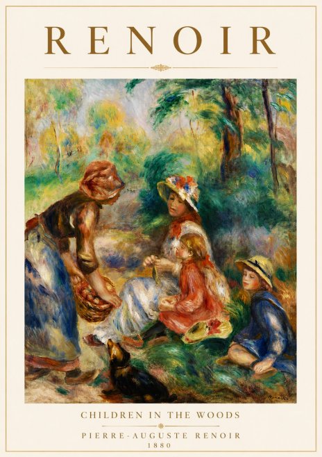 Renoir Children in the Woods No5 - Poszter