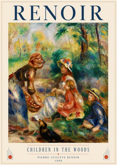 Renoir Children in the Woods No6 - Poszter