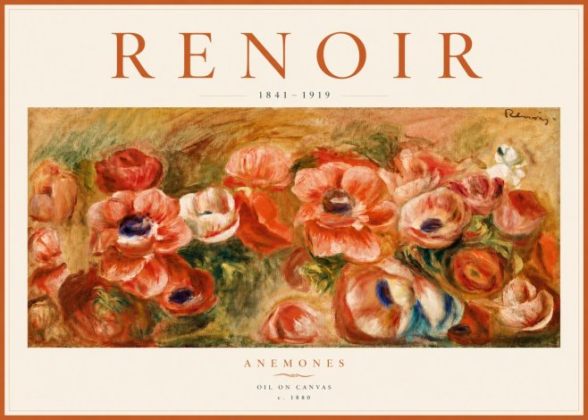 Renoir Anemones No4 - Poszter