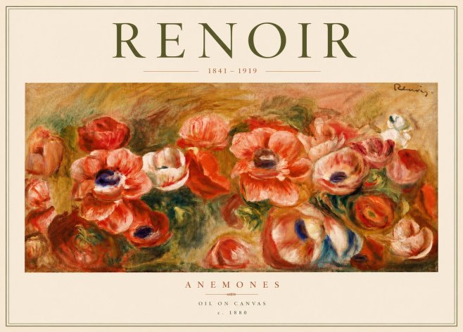 Renoir Anemones No5 - Poszter