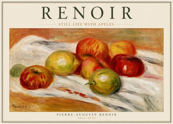 Renoir Still Life with Apples No2 - Poszter