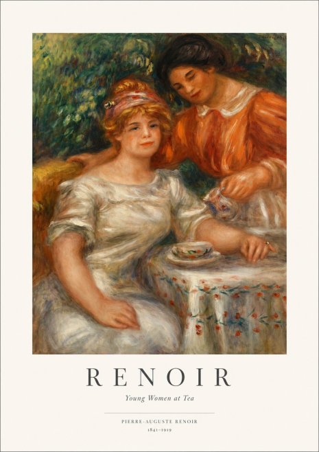 Renoir Young Women at Tea No1 - Poszter