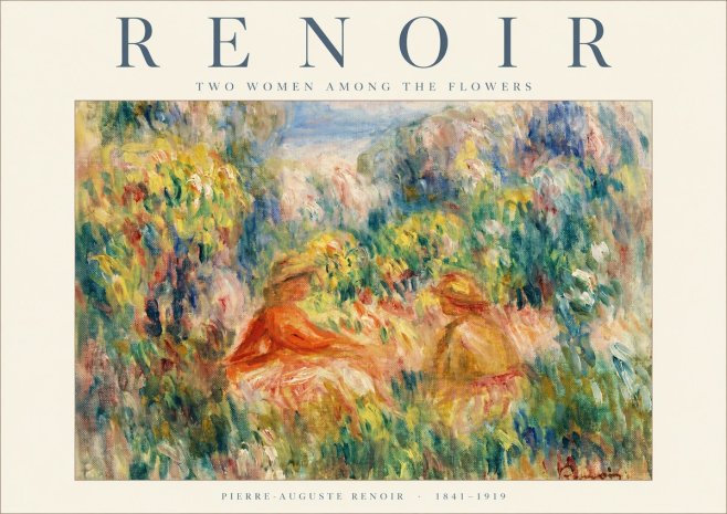 Renoir Two Women Among the Flowers No1 - Poszter