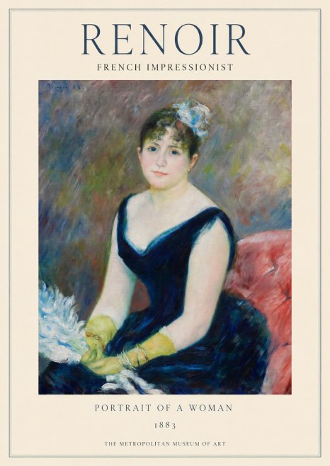 Renoir Portrait of a Woman I No1 - Poszter
