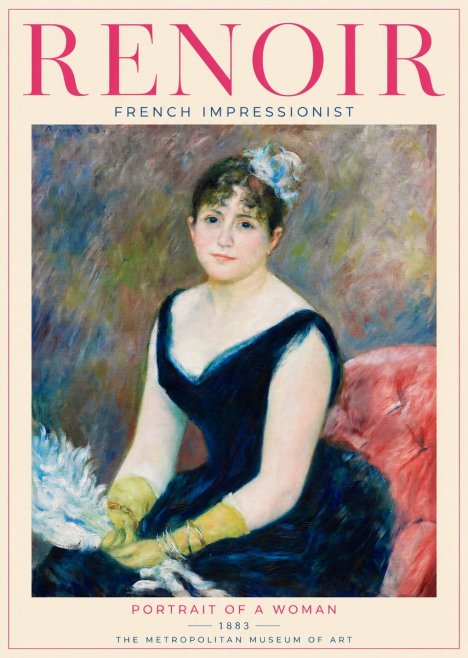 Renoir Portrait of a Woman No3 - Poszter