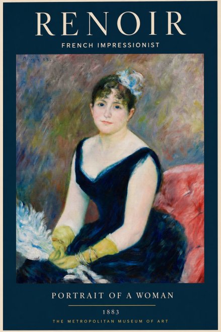 Renoir Portrait of a Woman No4 - Poszter