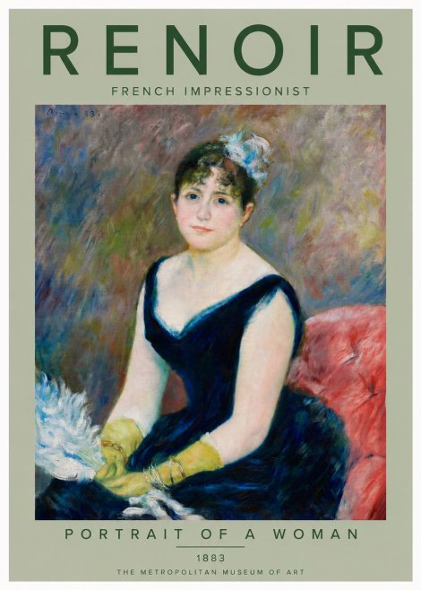 Renoir Portrait of a Woman No6 - Poszter