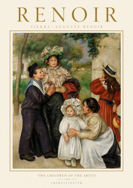 Renoir The Children of the Artist No2 - Poszter