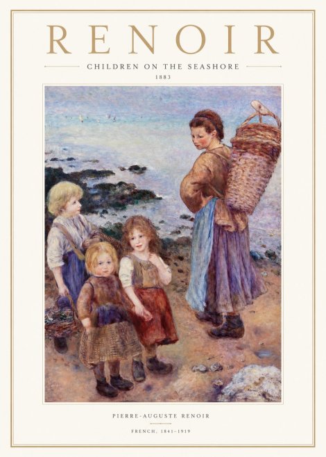 Renoir Children on the Seashore No1 - Poszter