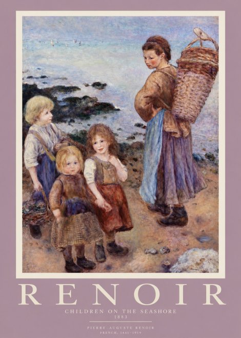 Renoir Children on the Seashore No2 - Poszter