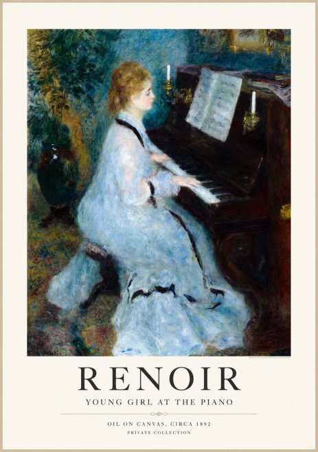 Renoir Young Girl at the Piano No1 - Poszter