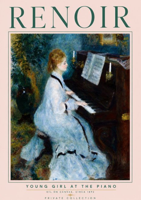 Renoir Young Girl at the Piano No5 - Poszter