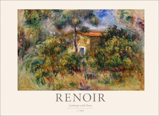 Renoir Landscape with House I No1 - Poszter