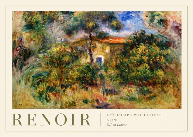 Renoir Landscape with House I No2 - Poszter