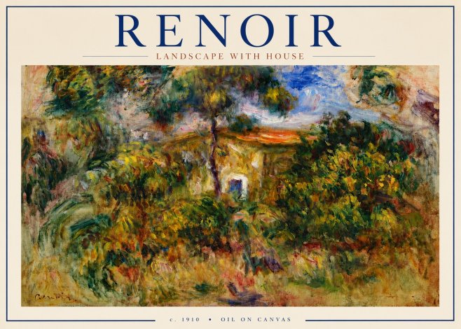 Renoir Landscape with House I No3 - Poszter