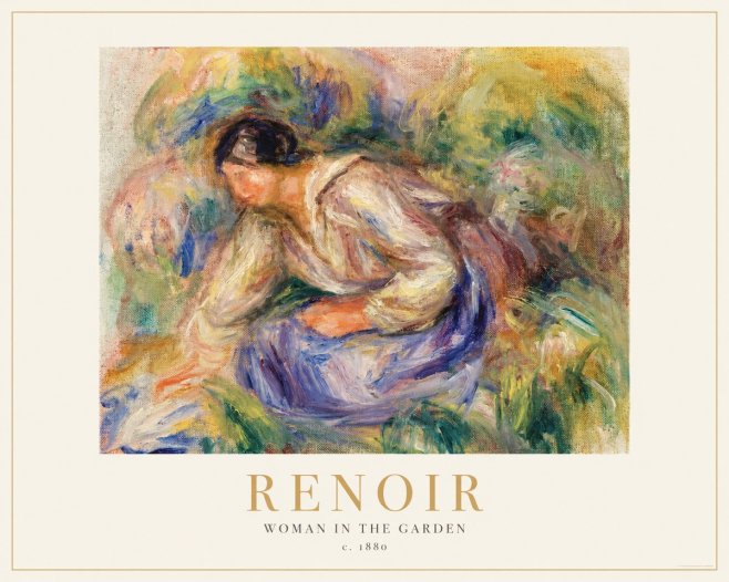 Renoir Woman in the Garden No1 - Poszter