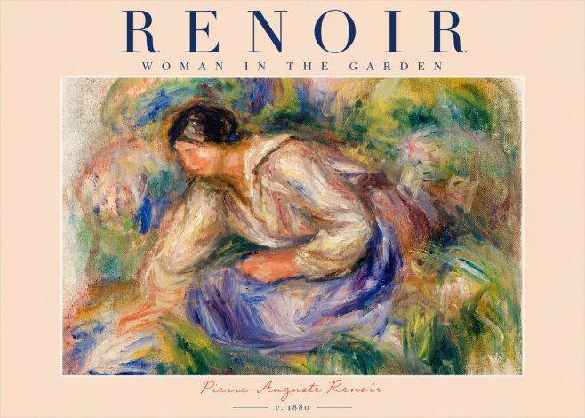 Renoir Woman in the Garden No4 - Poszter